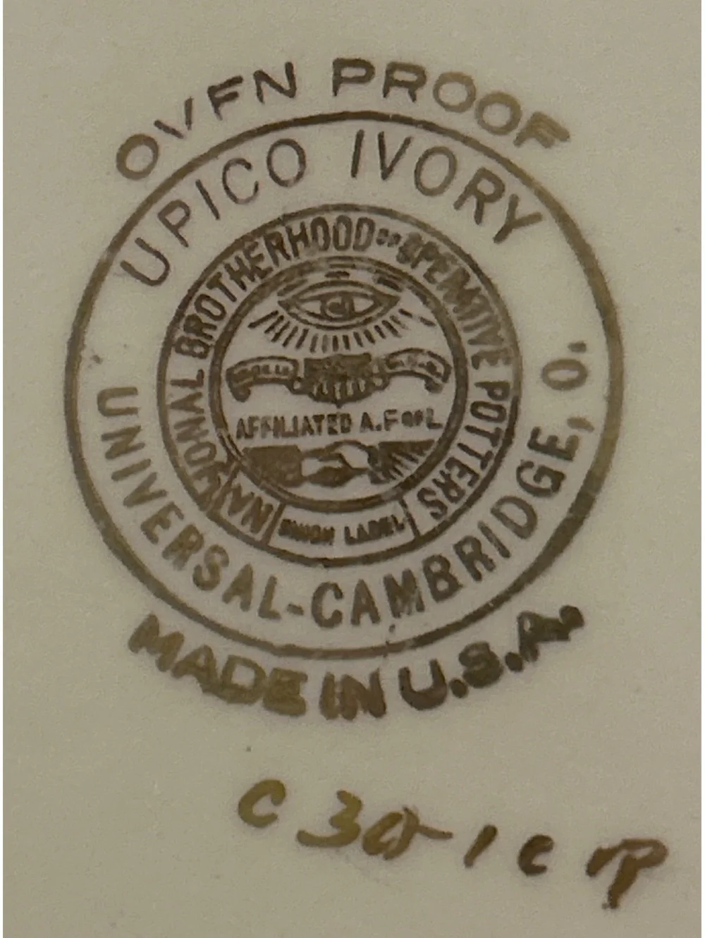 Universal-Cambridge Upico Ivory Oval Serving Platter with Floral Design